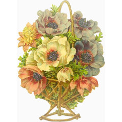 手绘花素材卡通花饰图标