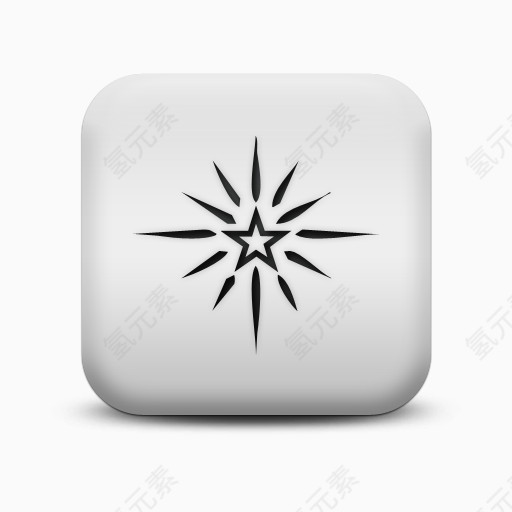 不光滑的白色的广场图标自然奇迹明星Natural-wonders-icons