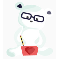 卡通白熊矢量素材