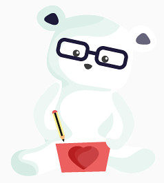 卡通白熊矢量素材