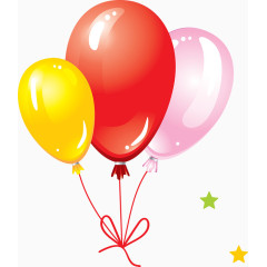 星星和气球卡通手绘