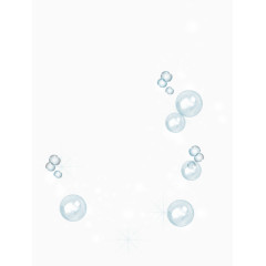 卡通手绘蓝色气泡