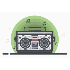 卡通手绘收音机