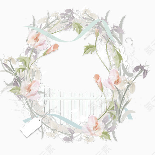 花边花朵相框