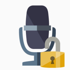 广播麦克风锁开放flat-icons