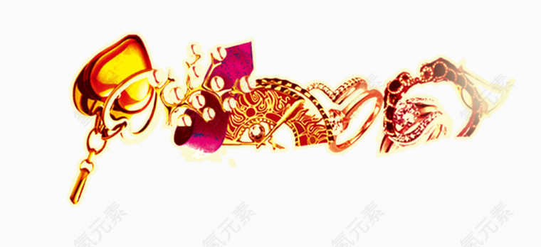 金色贵族装饰首饰素材