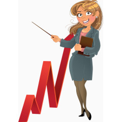 卡通手绘女老师