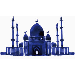 矢量手绘伊斯兰堡