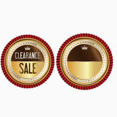 促销活动质感圆形标签