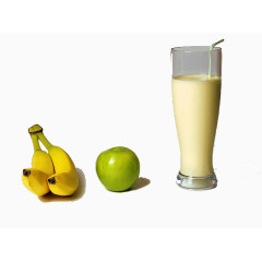 高清香蕉苹果牛奶图片