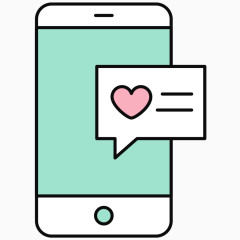 精美情人节爱心手机信息图标