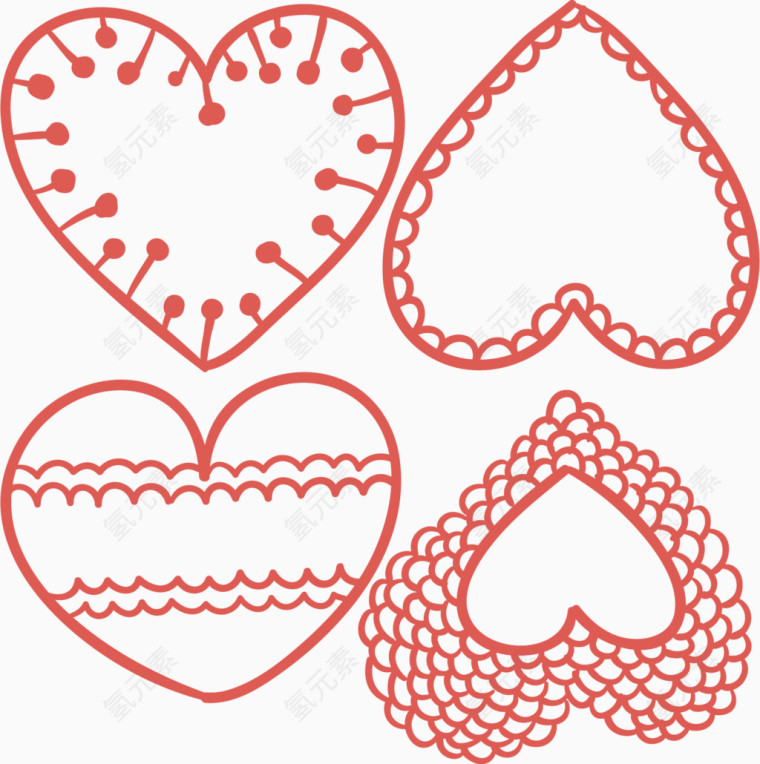 情人节心装饰元素集合