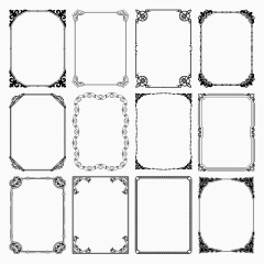 12款复古花纹框架设计