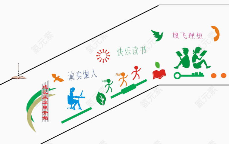 楼梯文化墙