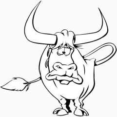 搞笑的水牛简笔画