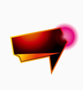 彩色几何动漫风格对话框