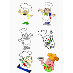 手绘卡通厨师形象设计