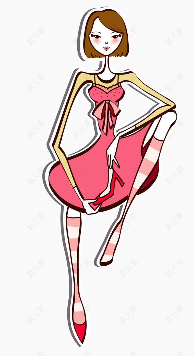 卡通清新时尚少女
