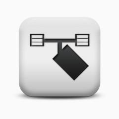 不光滑的白色的广场图标业务空间卫星商业偶像