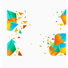 几何三角漂浮物横幅