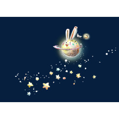 水彩清新童话世界插画