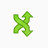 箭头交叉正确的图标