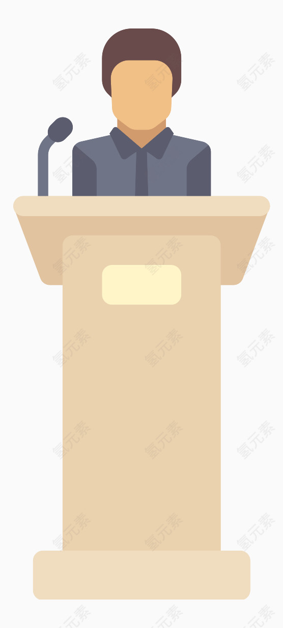 站着演讲的男人