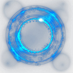 蓝色同心圆光圈