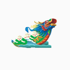 端午节卡通龙舟素材