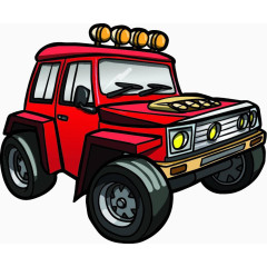 卡通越野车