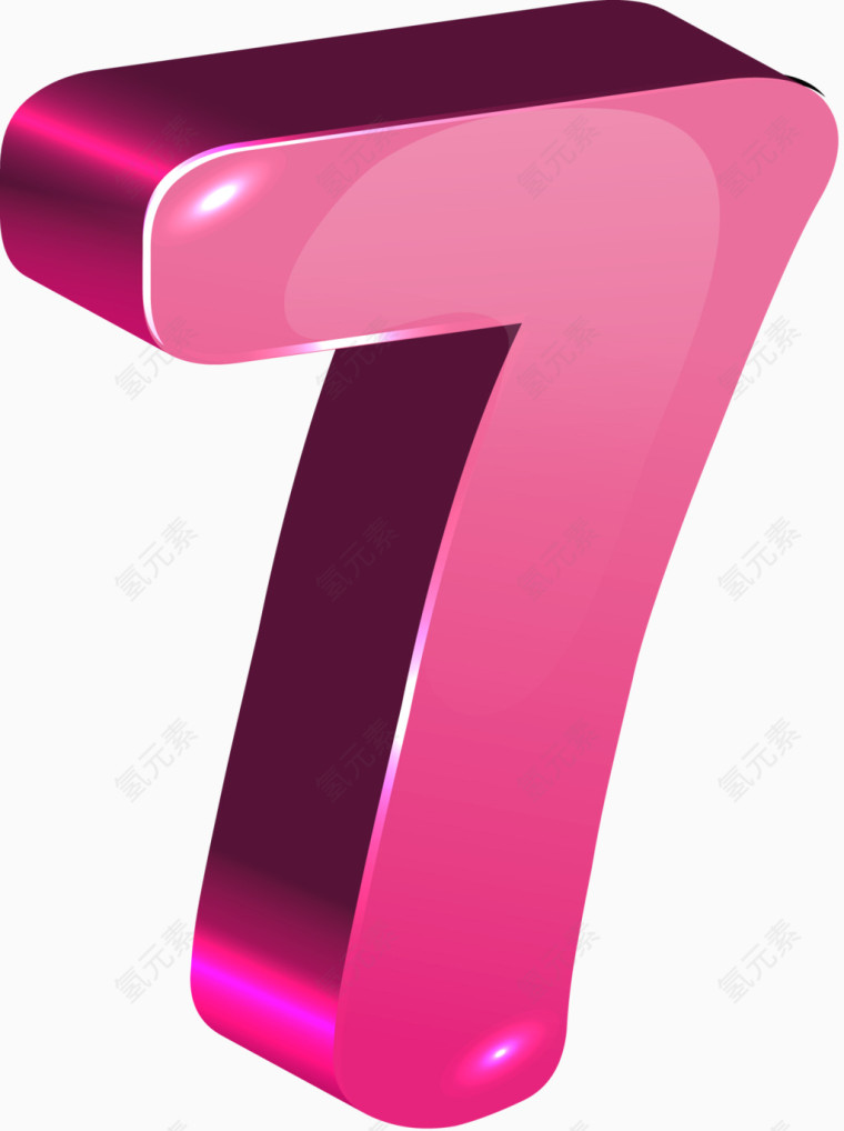 立体数字7