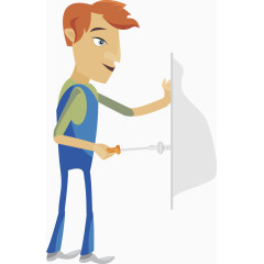 国外卡通建筑工人