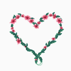 装饰图案 心形 花环