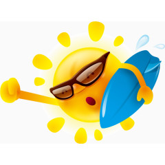 可爱的卡通太阳设计矢量素材