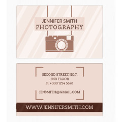 复古元素的摄影名片