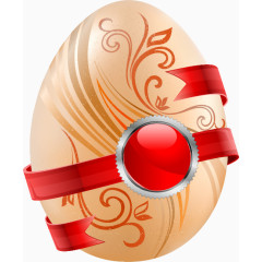 红色折角贴纸彩绘鸡蛋 