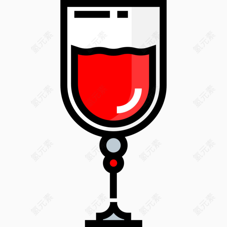 卡通手绘葡萄酒