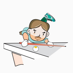 打桌球的运动员卡通png