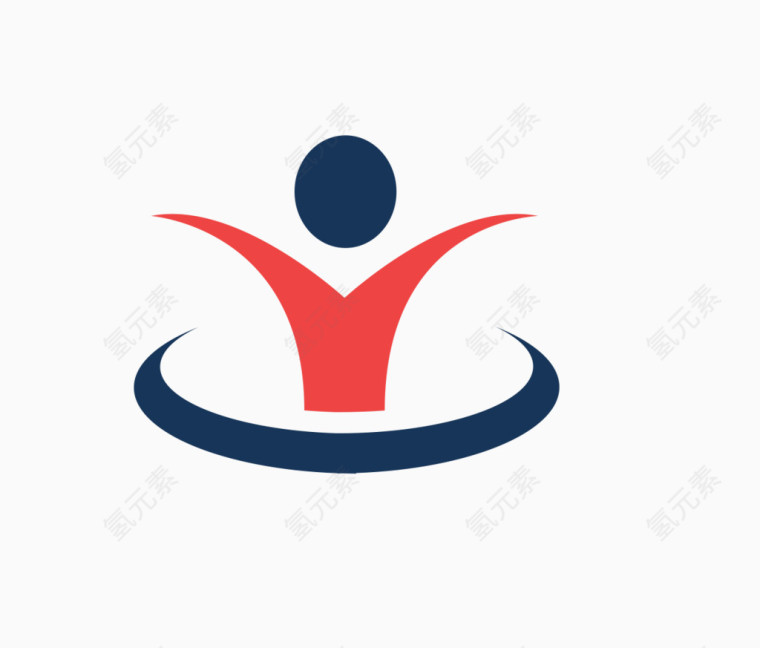 曲线人物标志设计