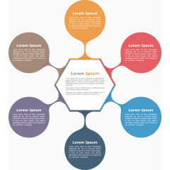 六边形创意流程图