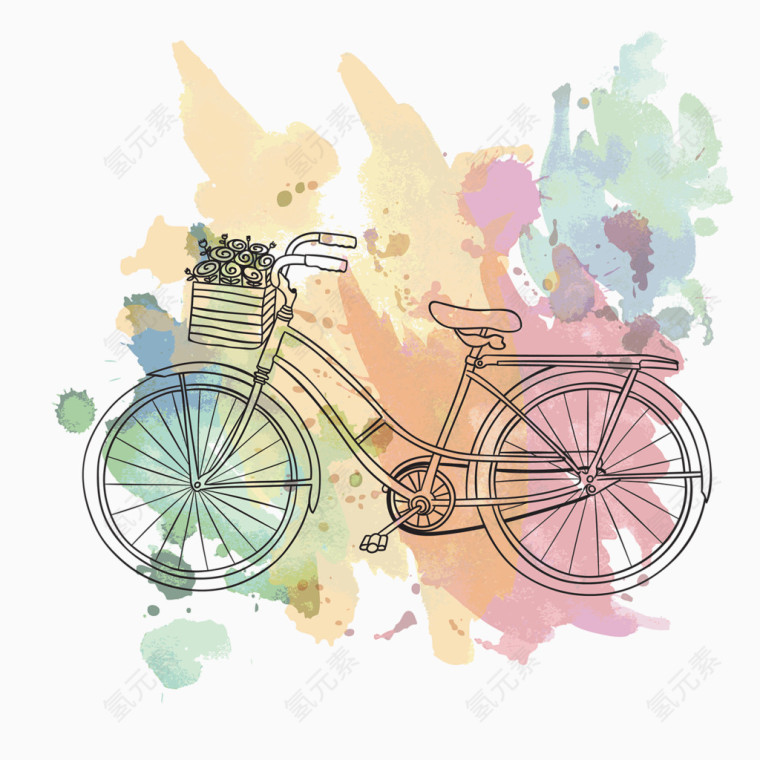 彩绘自行车