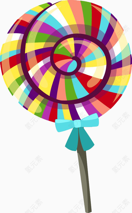 卡通手绘棒棒糖 