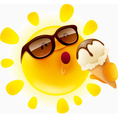 可爱的卡通太阳设计矢量素材