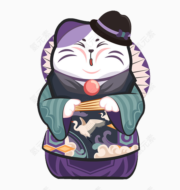 日式招财猫素材