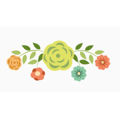 彩色花卉促销标签