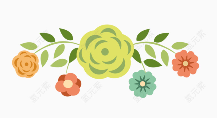 彩色花卉促销标签