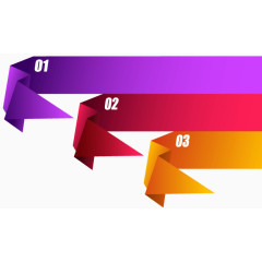 不规则网页数字标签矢量