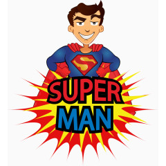 卡通超人超级英雄素材