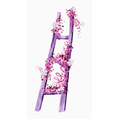 卡通手绘浪漫花梯