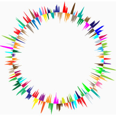 多彩棱柱形组合的圆